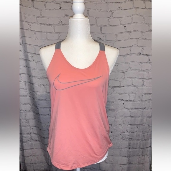 Nike Tops - Nike Strappy Dri-Fit Tank Top Light Pink Swoosh Women’s Size Small